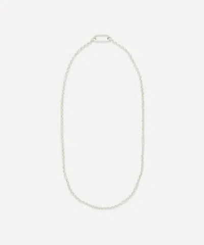 Rachel Jackson Sterling Silver Hardware Clasp Chain Necklace In Neutral