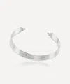 Rachel Jackson Sterling Silver Lifestream Statement Bangle Bracelet In Metallic