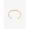 Rachel Jackson Womens Adjustable 22ct Yellow Gold-plated 925 Sterling Silver Bangle In Gold
