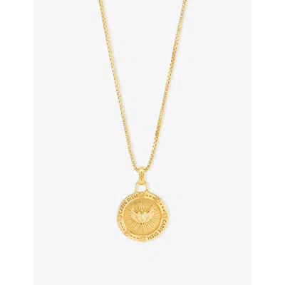 Rachel Jackson Womens  Carpe Diem Token Of Love 22ct Yellow Gold-plated Sterling-silver Necklac