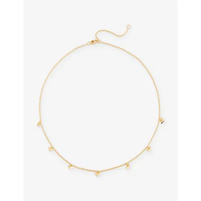 Rachel Jackson Womens  Dreamcatcher Bird 18ct Gold-plated Sterling-silver Choker