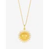 Rachel Jackson Womens Electric Goddess 22ct Yellow Gold-plated Sterling-silver Necklace
