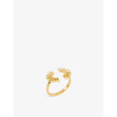 Rachel Jackson Womens  Electric Goddess 22ct Yellow Gold-plated Sterling-silver Ring