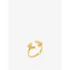Rachel Jackson Womens Electric Goddess 22ct Yellow Gold-plated Sterling-silver Ring