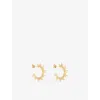 Rachel Jackson Womens  Electric Goddess Mini Huggie 22ct Gold-plated Sterling-silver Hoop Earrings In Gold