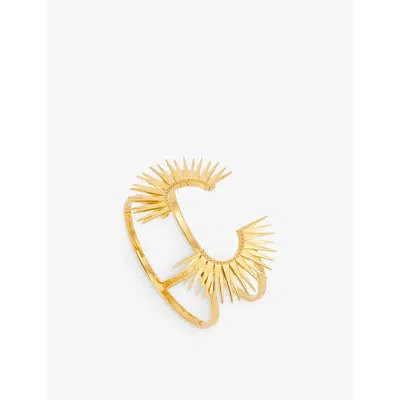 Rachel Jackson Womens  Electric Goddess Statement 22ct Yellow Gold-plated Sterling-silver Cuff