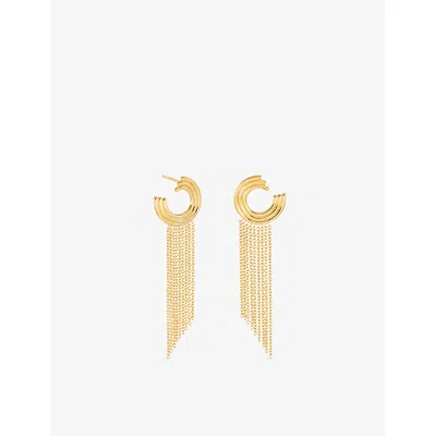 Rachel Jackson Womens Evolve Chandelier 18ct Yellow Gold-plated 925 Sterling-silver Drop Earrings