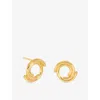Rachel Jackson Womens Evolve Stud 18ct Yellow Gold-plated 925 Sterling-silver Earrings In Gold