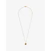 Rachel Jackson Womens  Electric Love 22ct Yellow-gold Plated Sterling-silver And Garnet Pendant Neckl In Gold/garnet