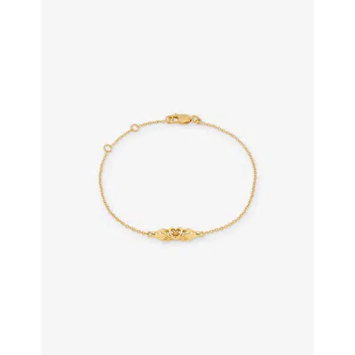 Rachel Jackson Womens  Love Story 22ct Yellow Gold-plated Sterling-silver Bracelet