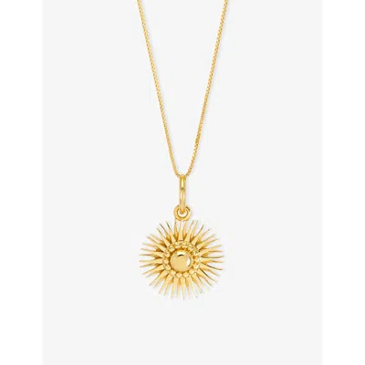 Rachel Jackson Womens  Mini Electric Goddess 22ct Yellow Gold-plated Sterling-silver Necklac