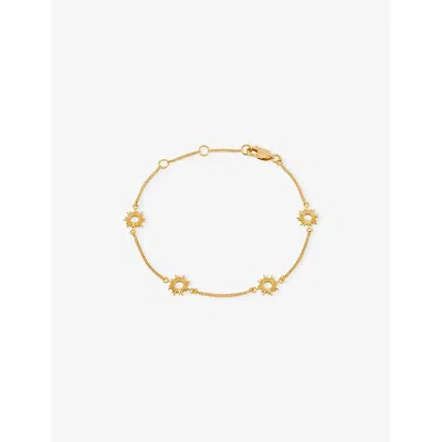Rachel Jackson Womens Mini Eternal Sun 22ct Yellow Gold-plated Sterling-silver Bracelet