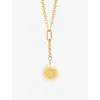 Rachel Jackson Womens  Electric Goddess Hardware Chain 22ct Yellow Gold-plated Sterling-silver Neckla In Gold