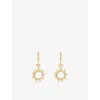 Rachel Jackson Womens Eternal Sun Mini 22ct Gold-plated Sterling-silver Hoop Earrings In Gold