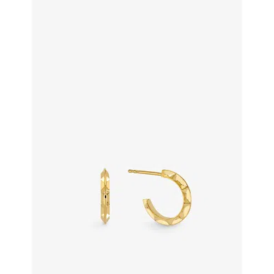 Rachel Jackson Womens Mini Arrow Spike 22ct Gold-plated Sterling-silver Hoop Earrings