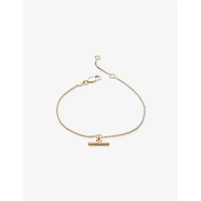 Rachel Jackson Womens Mini T-bar 18ct Gold-plated Sterling Silver Bracelet