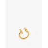 Rachel Jackson Womens T-bar Adjustable 18ct Gold-plated Sterling Silver Ring In Gold