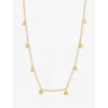Rachel Jackson Womens Untamed Deco Hearts 18ct Yellow Gold-plated Sterling-silver Necklace