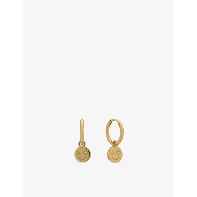 Rachel Jackson Womens Yellow Gold Happy Face 22ct Yellow-gold Plated Sterling-silver And Cubic Zirco