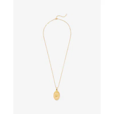 Rachel Jackson Womens  You Are My Sunshine18ct Gold-plated Sterling-silver And Citrine Pendant Neckla