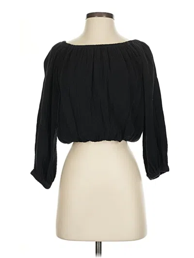 Pre-owned Rachel Pally 3/4 Sleeve Blouse In Black