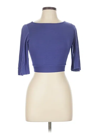 Pre-owned Rachel Pally 3/4 Sleeve Top Purple Boatneck Tops