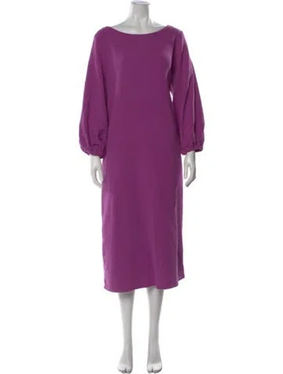 Pre-owned Rachel Pally Bateau Neckline Long Dress In Purple