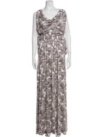Pre-owned Rachel Pally Camouflage Print Long Dress In Multi