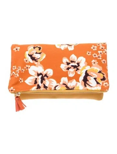 Pre-owned Rachel Pally Canvas Clutch In Orange