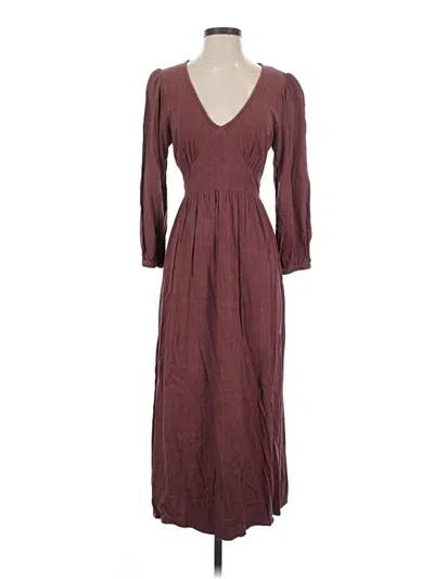 Pre-owned Rachel Pally Casual Dress In Burgundy