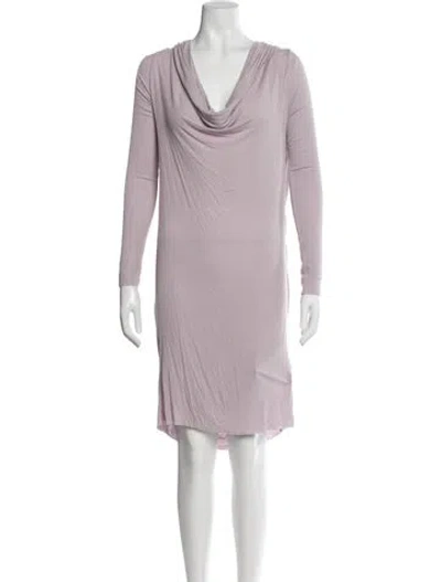 Pre-owned Rachel Pally Cowl Neck Mini Dress In Purple