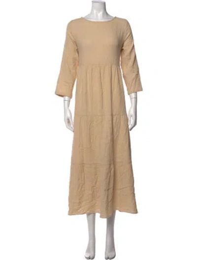 Pre-owned Rachel Pally Crew Neck Long Dress In Neutrals