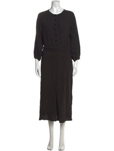 Pre-owned Rachel Pally Crew Neck Midi Length Dress In Black