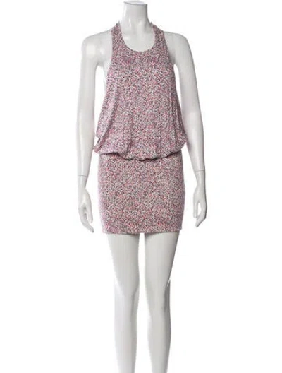 Pre-owned Rachel Pally Floral Print Mini Dress In Multicolor