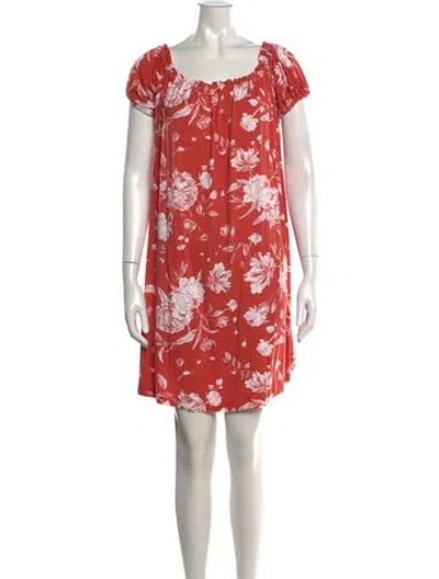Pre-owned Rachel Pally Floral Print Mini Dress In Multicolor