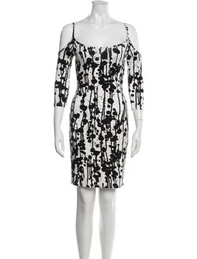 Pre-owned Rachel Pally Graphic Print Mini Dress In White