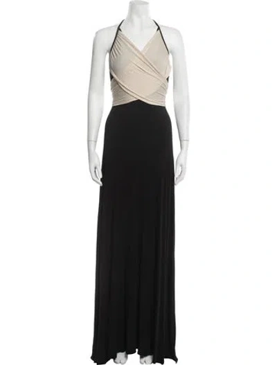Pre-owned Rachel Pally Halterneck Long Dress In Black