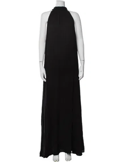 Pre-owned Rachel Pally Halterneck Long Dress In Black