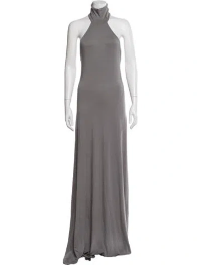 Pre-owned Rachel Pally Halterneck Long Dress In Gray