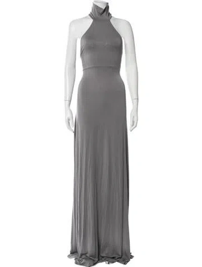 Pre-owned Rachel Pally Halterneck Long Dress In Grey