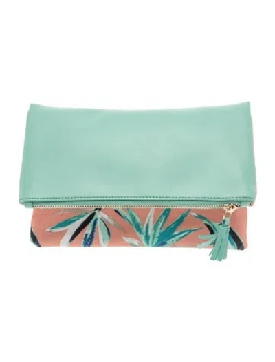 Pre-owned Rachel Pally Leather Clutch In Green