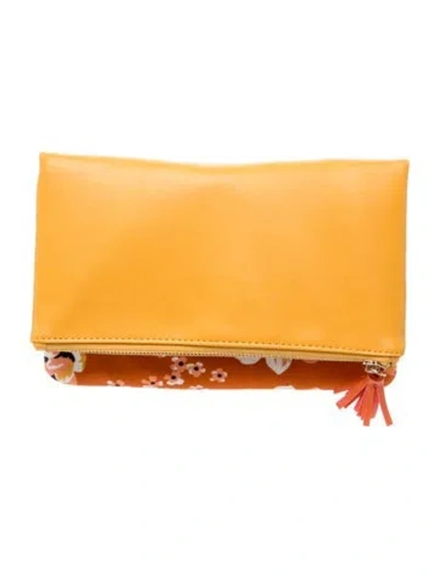Pre-owned Rachel Pally Leather Clutch In Yellow