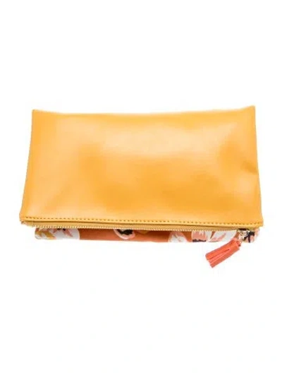 Pre-owned Rachel Pally Leather Clutch In Yellow
