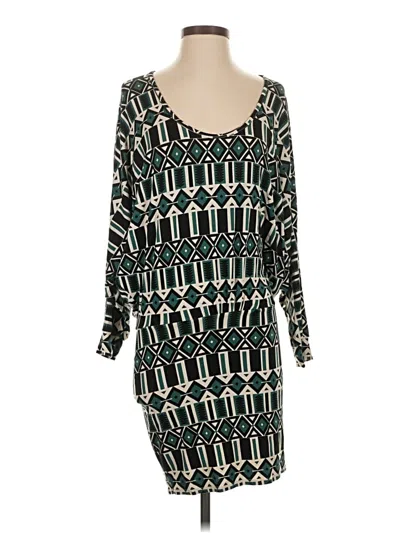 Pre-owned Rachel Pally Long Sleeve Blouse In Green
