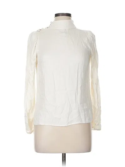 Pre-owned Rachel Pally Long Sleeve Blouse In White