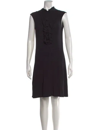 Pre-owned Rachel Pally Mock Neck Knee-length Dress In Black