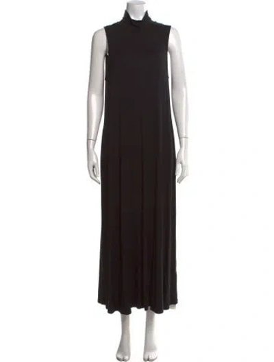 Pre-owned Rachel Pally Mock Neck Long Dress In Black