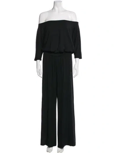 Pre-owned Rachel Pally Off-the-shoulder Jumpsuit In Black