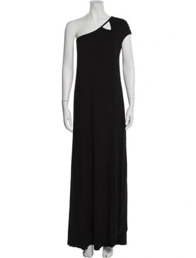 Pre-owned Rachel Pally One-shoulder Long Dress In Black