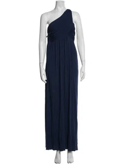 Pre-owned Rachel Pally One-shoulder Long Dress In Blue